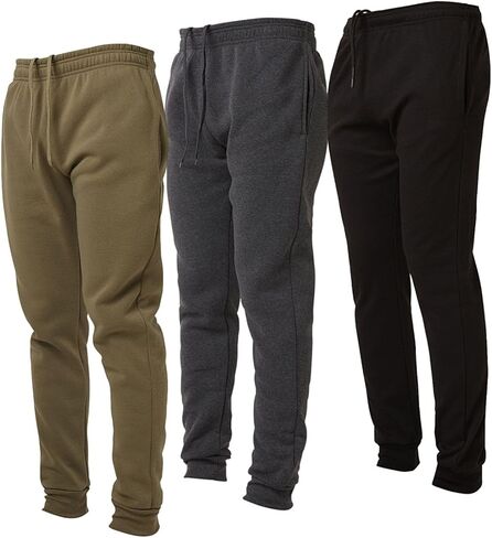 Ultra Performance 3 Pack Mens Joggers Mens Athletic Sweatpants with Pockets for Men, Small - 3X in Kuwait