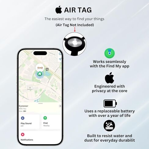 tag8 Eyeglass Lanyard Strap with Holder Compatible with AirTag Tracker, Adjustable Lanyards for Eyewear Loss Prevention in Kuwait