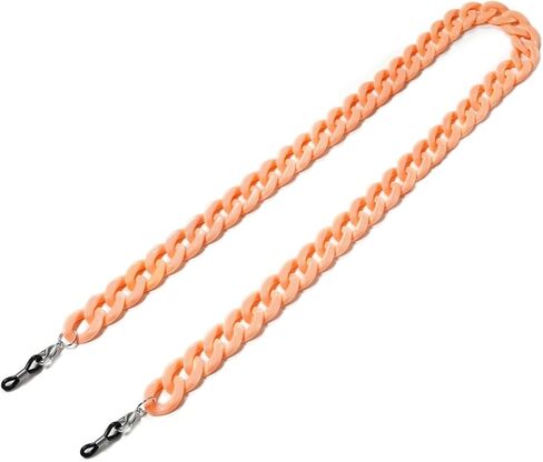 سلاسل النظارات بحزام HOOENG للنساء من الأكريليك وقناع الوجه وحبل سلسلة نظارات العين الأنيقة المضادة للفقد (اللون: أسود، الحجم: 1) in Saudi Arabia