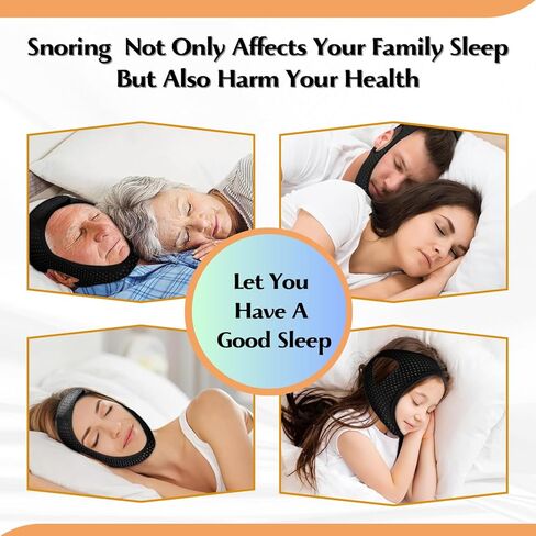 Adjustable Chin Strap for Snoring Relief, Anti-Snoring Chin Strap for Men and Women, Breathable and Skin-Friendly, Comfortable Chin Strap to Improve Sleep Quality and Reduce Snoring in Saudi Arabia