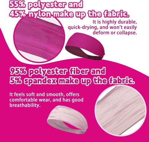 8 قطع عصابات رأس للتمرين للنساء غير قابلة للانزلاق، عصابات رأس سميكة مرنة، عصابات رأس عريضة ناعمة قابلة للتمدد للنساء والرجال للجري، والتدريبات، واليوجا، والاستخدام اليومي in Kuwait