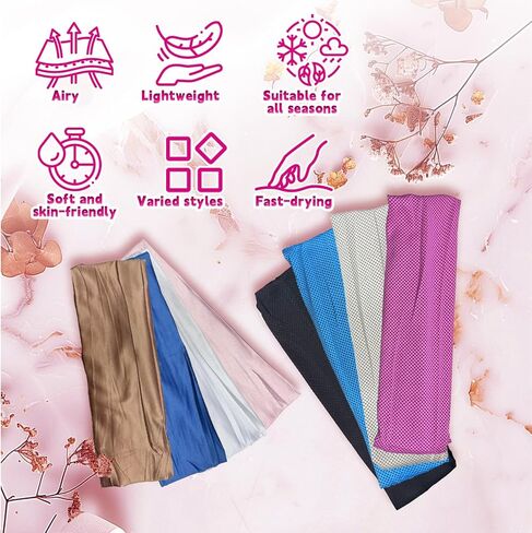 8 قطع عصابات رأس للتمرين للنساء غير قابلة للانزلاق، عصابات رأس سميكة مرنة، عصابات رأس عريضة ناعمة قابلة للتمدد للنساء والرجال للجري، والتدريبات، واليوجا، والاستخدام اليومي in Kuwait