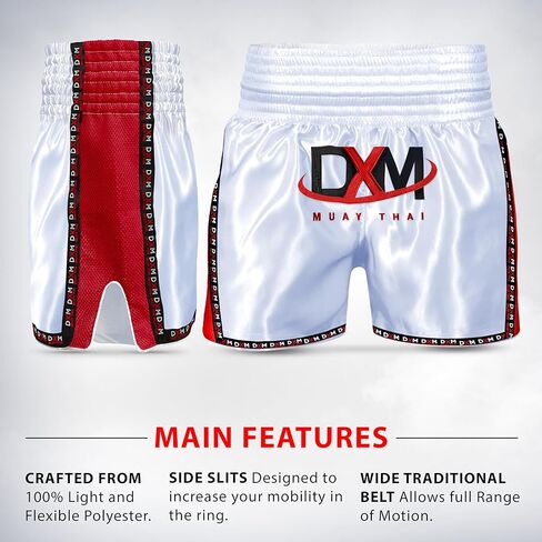شورت DXM SPORTS Muay Thai للرجال والنساء - فنون القتال المختلطة، الصالة الرياضية، الكيك بوكسينغ، القتال، السراويل القصيرة in Kuwait