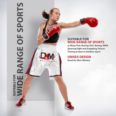 شورت DXM SPORTS Muay Thai للرجال والنساء - فنون القتال المختلطة، الصالة الرياضية، الكيك بوكسينغ، القتال، السراويل القصيرة in Kuwait