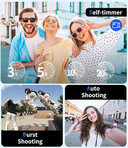 4K Digital Camera Camera 44mp UHD 16x Zoom مع بطاقة 32 جيجابايت ، كاميرا مضغوطة محمولة لـ Tiktok ، YouTube ، الطلاب ، المبتدئين in Saudi Arabia