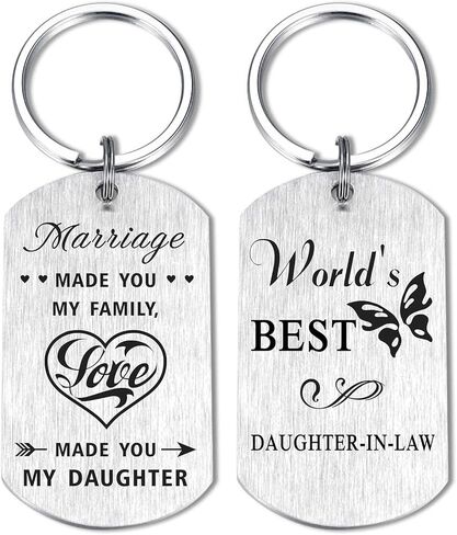 Alotozo Wedding Day Keychain - Bridal Shower Gifts for Bride Groom Groomsmen Bridesmaid Maid of Honor Father in Kuwait