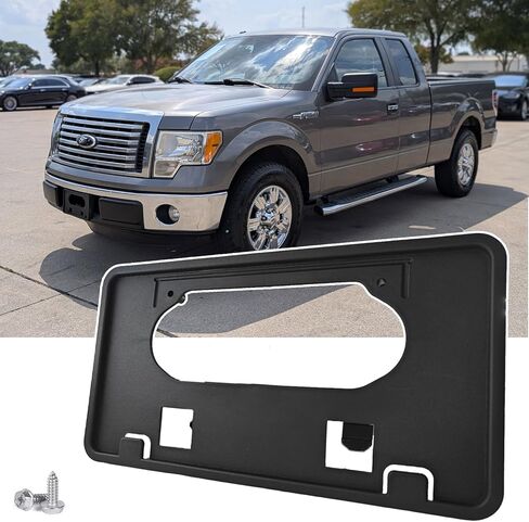 إطار لوحة الترخيص الأمامي لسيارة Ford F150 2018 2019 2020 بدون حفر المصد الأمامي لوحة الترخيص حامل غطاء دعامة التثبيت F-150 الملحقات (استبدال #JL3Z-17A385-BA) in Saudi Arabia