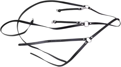 Punk Female Belt Waist Seal Women's Suspenders Skirt Hem Shoulder Belt Functional Style Detachable PU Leather Suspenders in Kuwait