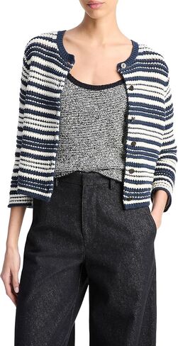 Vince Womens Texture Striped Cardigan in Saudi Arabia
