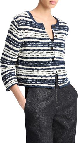 Vince Womens Texture Striped Cardigan in Saudi Arabia