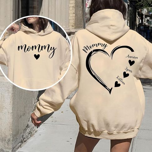 GODMERCH بلوزات مخصصة للأم، قمصان مخصصة بأسماء الأطفال، هدايا لعيد الأم في عيد الميلاد in Kuwait