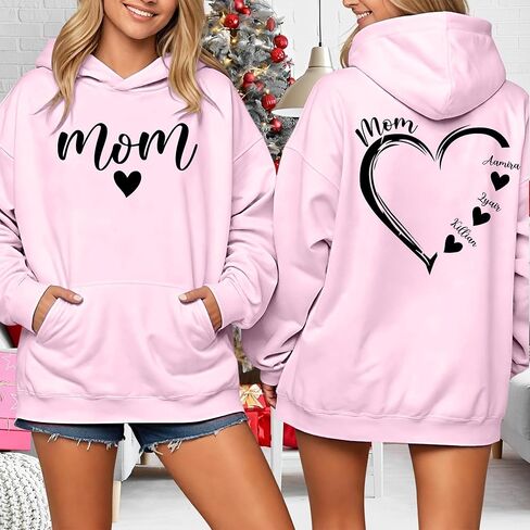 GODMERCH بلوزات مخصصة للأم، قمصان مخصصة بأسماء الأطفال، هدايا لعيد الأم في عيد الميلاد in Kuwait