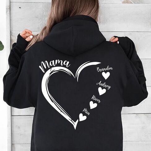 GODMERCH بلوزات مخصصة للأم، قمصان مخصصة بأسماء الأطفال، هدايا لعيد الأم في عيد الميلاد in Kuwait