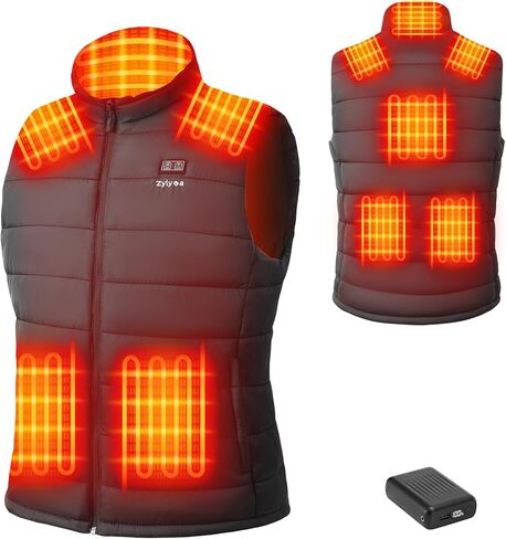 Heated Vest for Men with 18400mAh 7.4V USB-C Rechargeable Battery, Lightweight Electric Heating Vests in Saudi Arabia