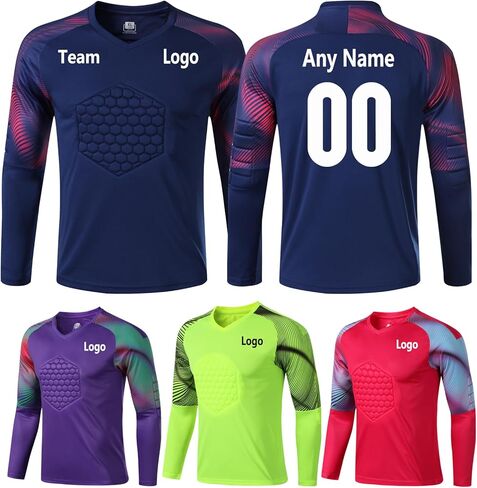 Customized Goalie Jersey Soccer for Adult/Kids Goalkeeper Jersey Personalized Men's Long Sleeve and Pants Suit in Saudi Arabia