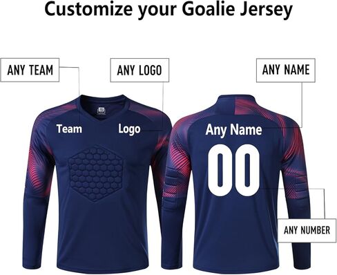 Customized Goalie Jersey Soccer for Adult/Kids Goalkeeper Jersey Personalized Men's Long Sleeve and Pants Suit in Saudi Arabia