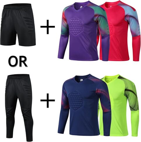 Customized Goalie Jersey Soccer for Adult/Kids Goalkeeper Jersey Personalized Men's Long Sleeve and Pants Suit in Saudi Arabia