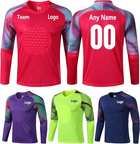Customized Goalie Jersey Soccer for Adult/Kids Goalkeeper Jersey Personalized Men's Long Sleeve and Pants Suit in Saudi Arabia