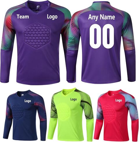 Customized Goalie Jersey Soccer for Adult/Kids Goalkeeper Jersey Personalized Men's Long Sleeve and Pants Suit in Saudi Arabia