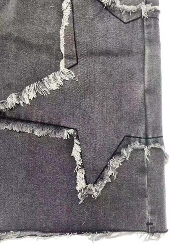 شورتات جينز فضفاضة للرجال أسود رمادي نمط نجمة عتيقة Jorts الرجال Y2K موضة عادية فضفاض الدينيم السراويل الشارع الشهير in Kuwait