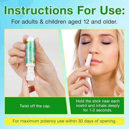 4 Pack Nasal Stick,Nasal Inhaler Stick,Nose Inhaler Boost Energy Set,Inhaler,Sinus & Congestion Relief, Daily Relaxation, Stress Relief, Pure Natural Ingredients in Saudi Arabia