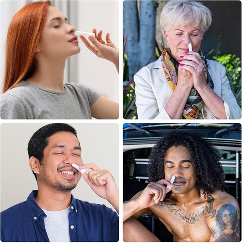 4 Pack Nasal Stick,Nasal Inhaler Stick,Nose Inhaler Boost Energy Set,Inhaler,Sinus & Congestion Relief, Daily Relaxation, Stress Relief, Pure Natural Ingredients in Saudi Arabia