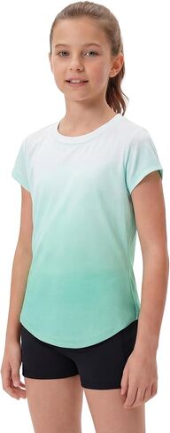 STELLE Athletic Shirts for Girls Short Sleeve Active T Shirts Sports Crewneck Dry Fit Tops Kids Teens Gym Workout Summer Tee in Saudi Arabia