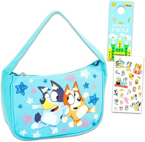 Bluey Bag for Girls Ages 10-12 Set - Bundle with Handbag Purse Plus Stickers, More | Bluey and Bingo Travel Accessories Pack for Kids in Saudi Arabia