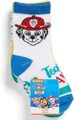 Nickelodeon boys Paw Patrol 5 Pack Crew Socks in Kuwait