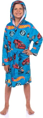 INTIMO Hot Wheels Robe للأولاد رداء حمام بغطاء للرأس من الصوف الناعم مع إغلاق برباط للأطفال in Kuwait