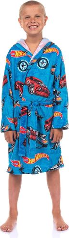 INTIMO Hot Wheels Robe للأولاد رداء حمام بغطاء للرأس من الصوف الناعم مع إغلاق برباط للأطفال in Kuwait