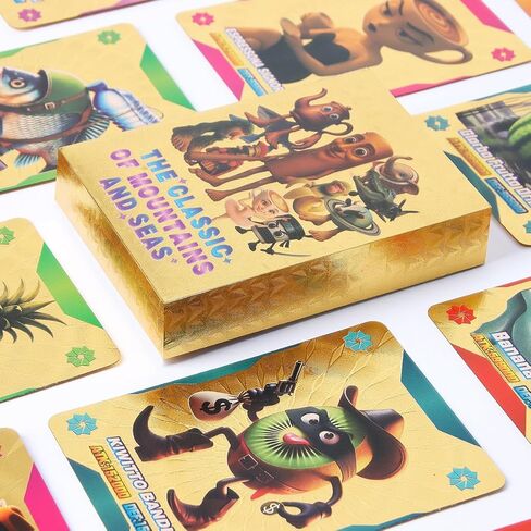 MASSY 56 PCS Italian Brainrot Gold Cards & Keychain Blind Box Combo Tralalero Tralala Tung Tung Tung Sahur Brainrot Meme Gold Foil Cards No Duplicates for Meme Lovers in Saudi Arabia