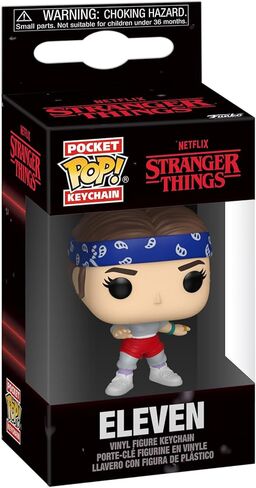 فانكو بوب! سلسلة مفاتيح: Stranger Things - Eleven - حلقة مفاتيح جديدة من Stranger Things - شخصية صغيرة قابلة للتجميع - حشو تخزين - فكرة هدية - بضائع رسمية - مراوح التلفزيون - ديكور حقيبة الظهر in Kuwait
