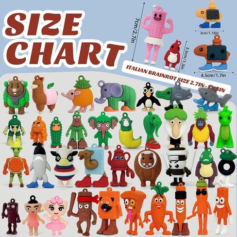 39PCS Italian Brainrot Toys,Tralalero Tralala Action Figures Keychain,Brainrot Meme Shark Figures ToysUnique Key Chain,Decorations Gifts for Fans Office Room Figurine Decor in Saudi Arabia