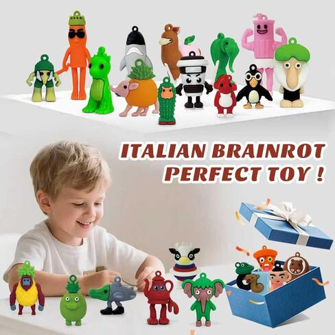 39PCS Italian Brainrot Toys,Tralalero Tralala Action Figures Keychain,Brainrot Meme Shark Figures ToysUnique Key Chain,Decorations Gifts for Fans Office Room Figurine Decor in Saudi Arabia