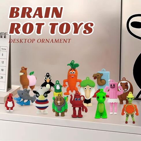 39PCS Italian Brainrot Toys,Tralalero Tralala Action Figures Keychain,Brainrot Meme Shark Figures ToysUnique Key Chain,Decorations Gifts for Fans Office Room Figurine Decor in Saudi Arabia