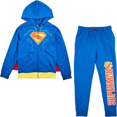 مجموعة Bioworld Superman Suit للأولاد مكونة من قطعتين بقلنسوة وسروال للركض بسحاب أمامي in Kuwait