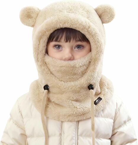 Kids Balaclava Ski Mask Boys Girls Fleece Winter Hats Windproof Warm Face Mask Hooded Scarf Cold Weather Gear in Saudi Arabia