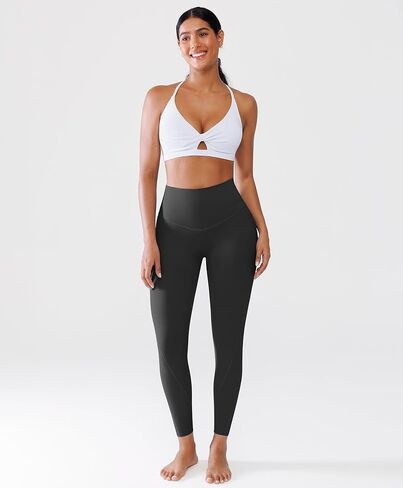 بنطال ضيق لرفع المؤخرة من BRXL مع جيوب للنساء، مقاس 25 بوصة للتحكم في البطن بخصر عالٍ بدون درزات أمامية، سروال ضيق للتمرين في صالة الألعاب الرياضية in Kuwait