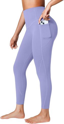 بنطال ضيق لرفع المؤخرة من BRXL مع جيوب للنساء، مقاس 25 بوصة للتحكم في البطن بخصر عالٍ بدون درزات أمامية، سروال ضيق للتمرين في صالة الألعاب الرياضية in Kuwait