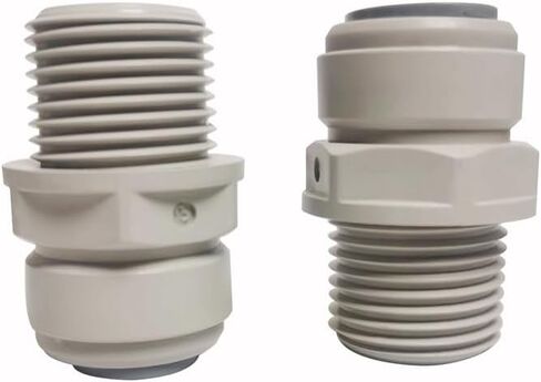 MALIDA Push to Connect Fitting Straight Union Quick Connector, 1/2" to 3/8" O.D. tube water line Fitting for Water Filtration Filter Purifiers RO Systems,10pcs. in Kuwait