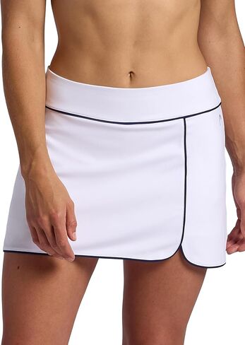 تنورة نسائية من Head Women's Breakpoint Piping Skort، مقاس قياسي، متوسط ​​الارتفاع، خامة متوسطة الوزن قابلة للتمدد، شورت مضغوط مدمج in Saudi Arabia