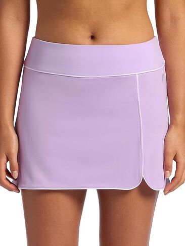 تنورة نسائية من Head Women's Breakpoint Piping Skort، مقاس قياسي، متوسط ​​الارتفاع، خامة متوسطة الوزن قابلة للتمدد، شورت مضغوط مدمج in Kuwait