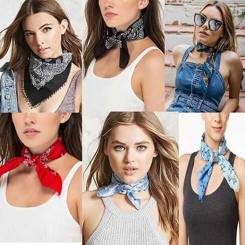 Paisley Bandanas 12 Piece Novelty Handkerchief Scarfs Headband Cotton Headwear in Saudi Arabia