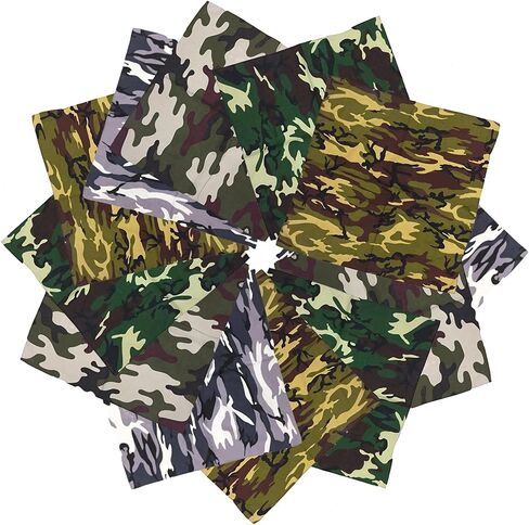Paisley Bandanas 12 Piece Novelty Handkerchief Scarfs Headband Cotton Headwear in Saudi Arabia
