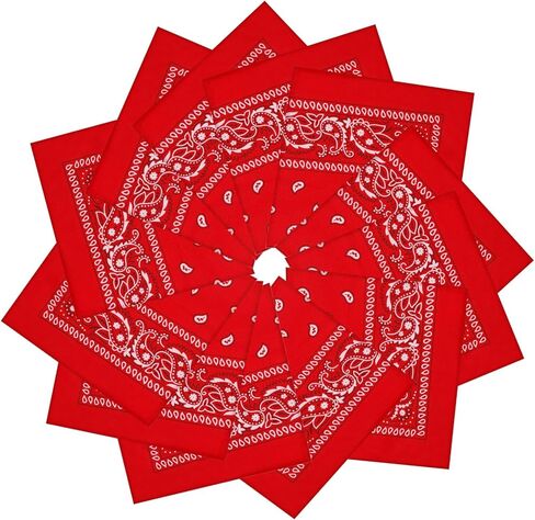 12 حزمة من عصابات الرأس للجنسين بيزلي كاوبوي عصابات رأس متعددة الأغراض للرجال والنساء in Kuwait