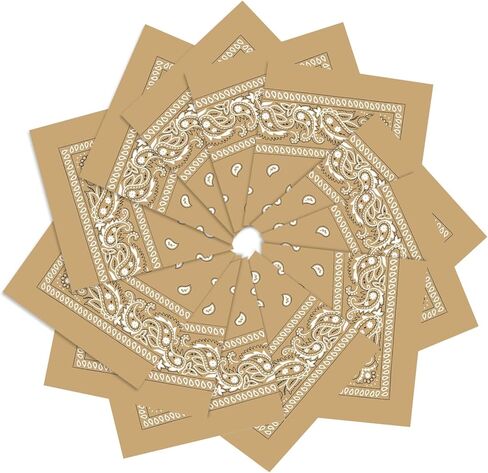 12 حزمة من عصابات الرأس للجنسين بيزلي كاوبوي عصابات رأس متعددة الأغراض للرجال والنساء in Kuwait