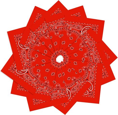 12 حزمة من عصابات الرأس للجنسين بيزلي كاوبوي عصابات رأس متعددة الأغراض للرجال والنساء in Kuwait