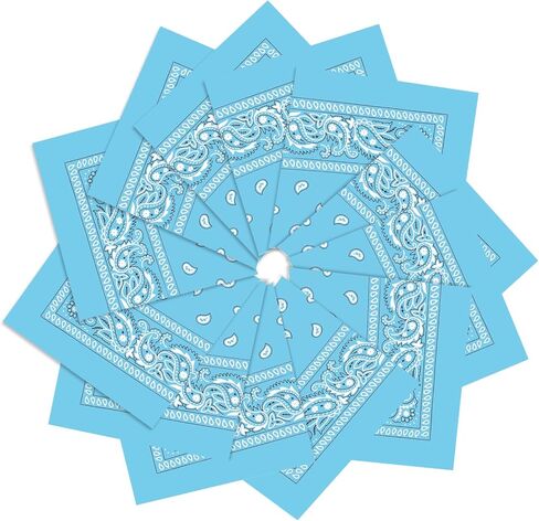 12 حزمة من عصابات الرأس للجنسين بيزلي كاوبوي عصابات رأس متعددة الأغراض للرجال والنساء in Kuwait