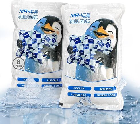 Dry Ice Packs for Shipping Frozen Food - Flexible Ice Blanket for Coolers - Shipping Cold Packs Keep Food Fresh and Beverage Cold - Dry Ice Pack Automatic Water Absorption- 24 Cells Each, 4 Sheets in Kuwait